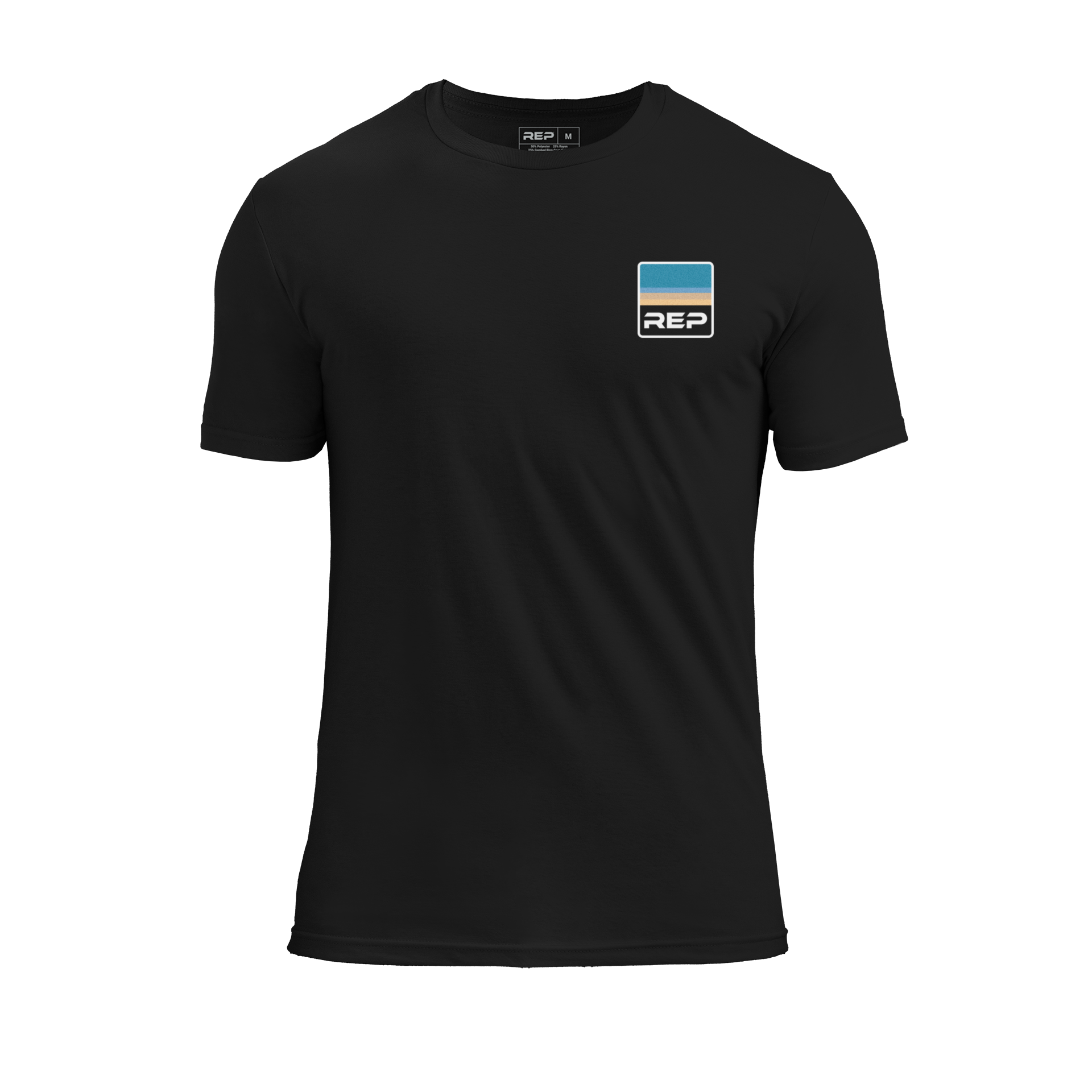 Rise Tri-Blend Crew T-Shirt - Heather Black/Blue / X-Small